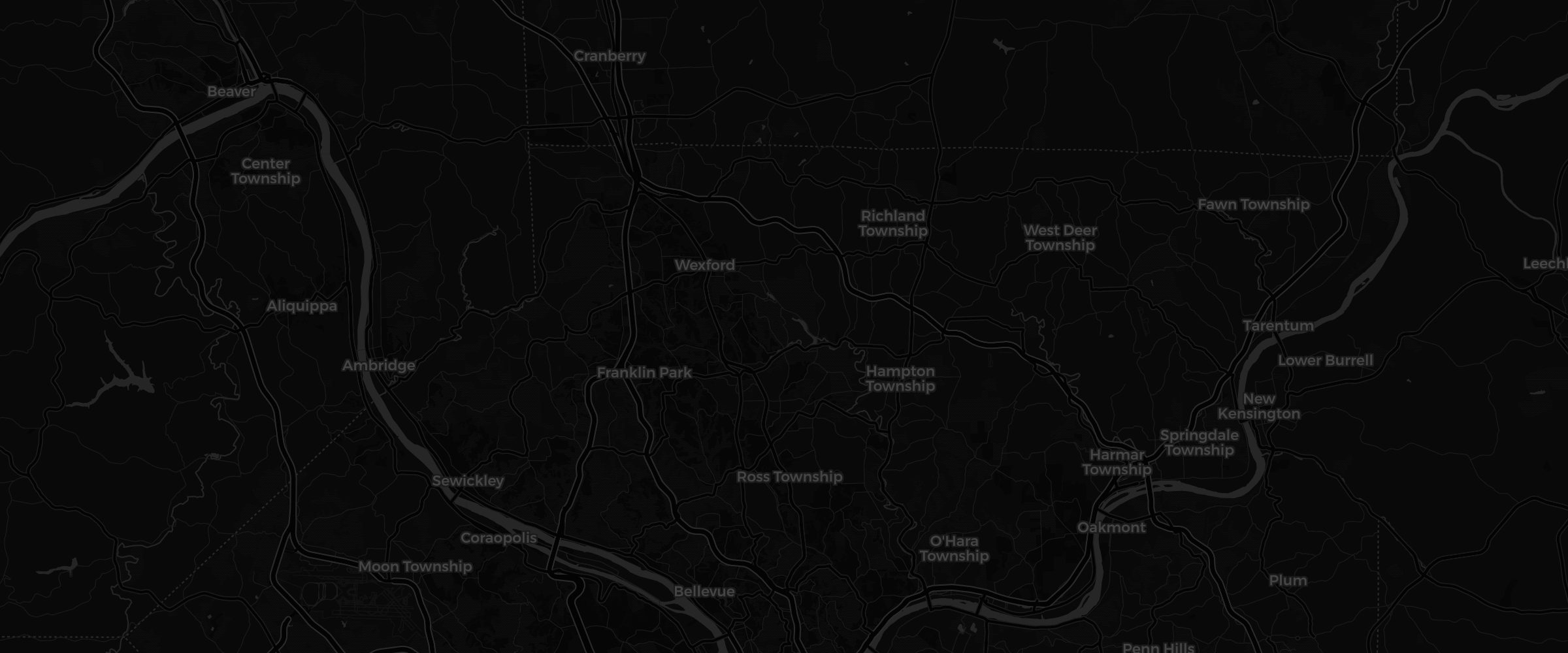 Map showing Allison Park, PA and the Wexford Detail shop on Route 19