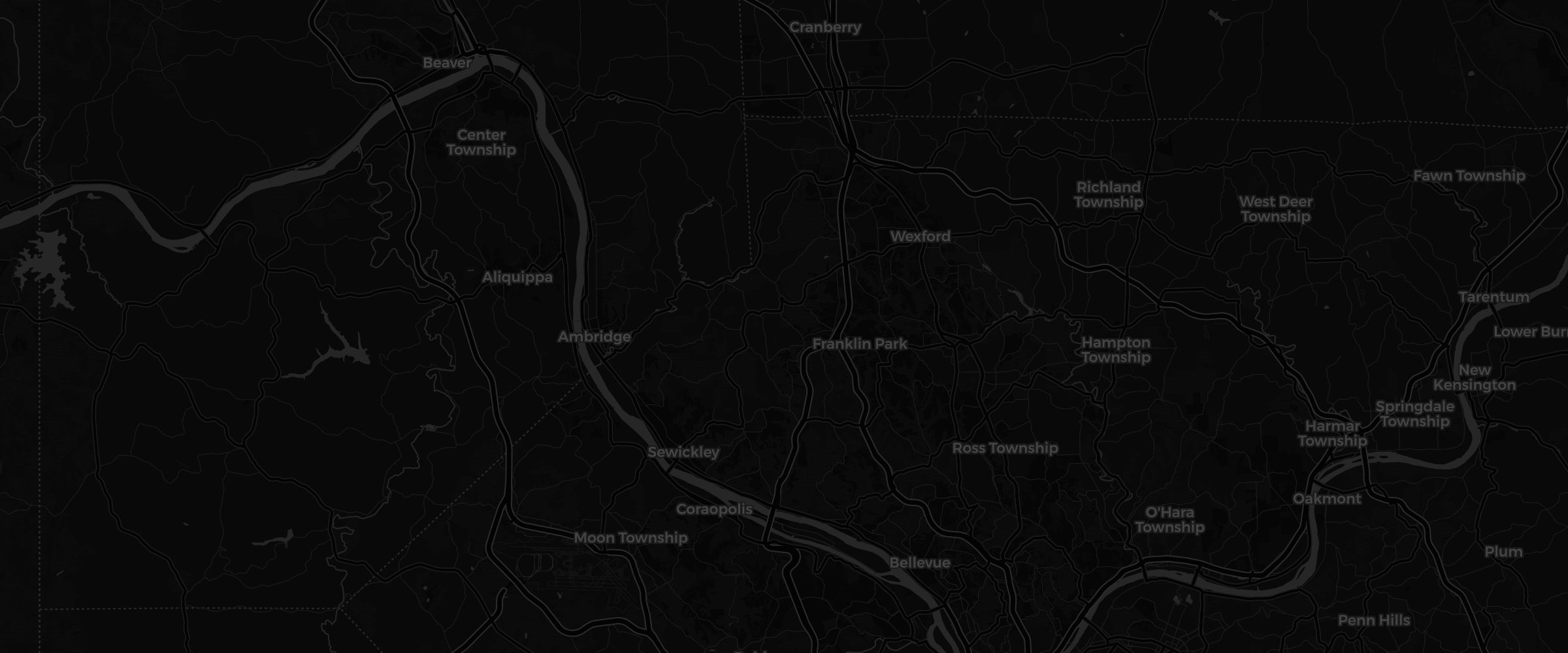 Map showing Sewickley, PA and the Wexford Detail shop on Route 19