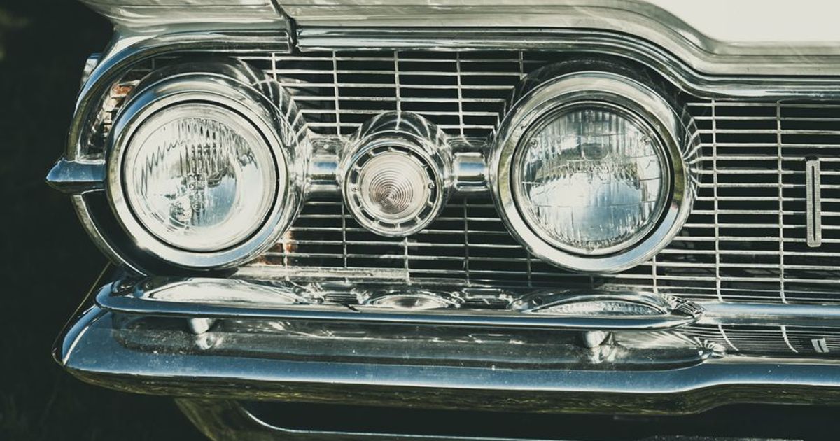 Foggy headlight before and after restoration